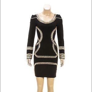 Bandage gold beaded Dress